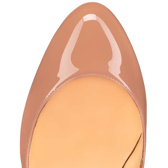 Christian Louboutin Dolly Pump 85 Blush Nude Patent Leather Classic Heel 38.5 - Picture 6 of 13